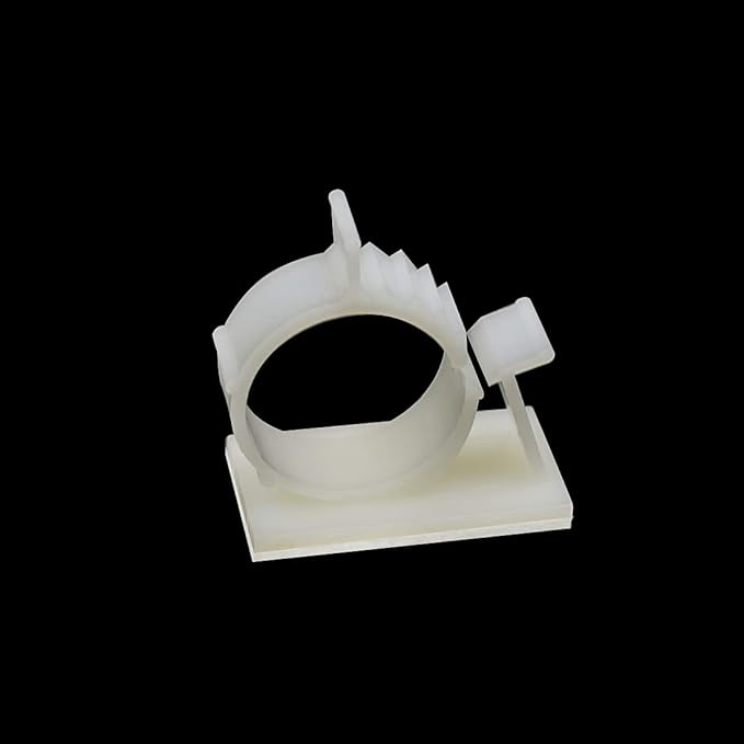 Adjustable Cable Clips Self-Adhesive Wire Holder Cable Organizer Adhesive Wire Clamps, White, 25 Pack