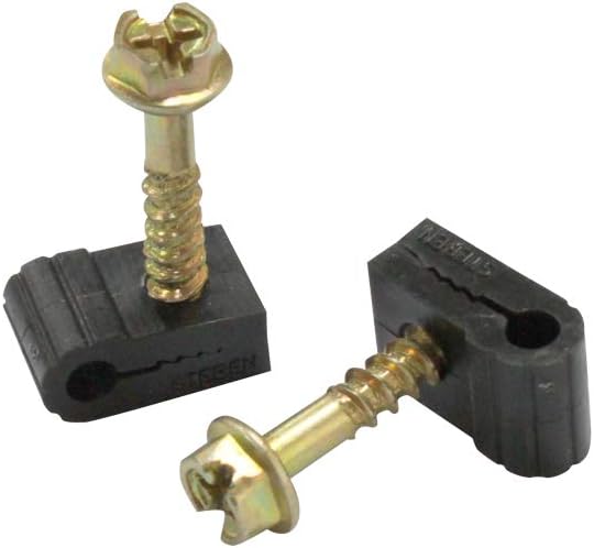Coaxial Cable Clips, Cable Holder, Black, 100 Count - Mini Screw
