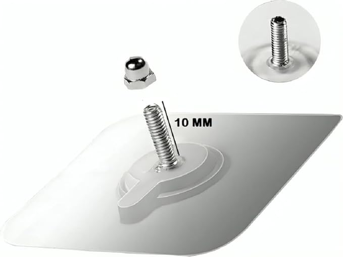 Shower Caddy Adhesive Replacement 20 pcs, Adhesive Screws, No Drill Adhesive Mounting Stickers for Bathroom Organizer, Wall Shelf & Rack | Strong Waterproof Transparent Glue Pads – Pack of 20