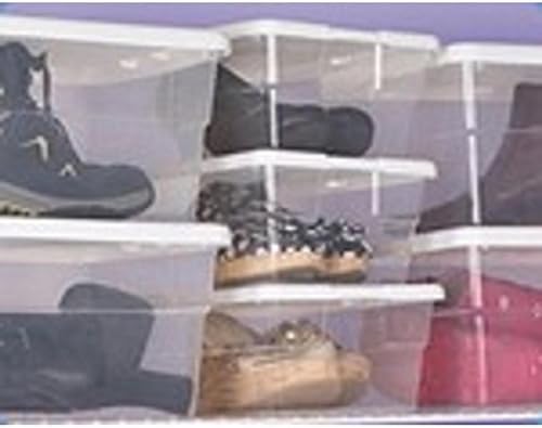 STERILITE Storage Box 13.5" X 8.3" X 4.8", 6 Qt. Clear - Pack of 12