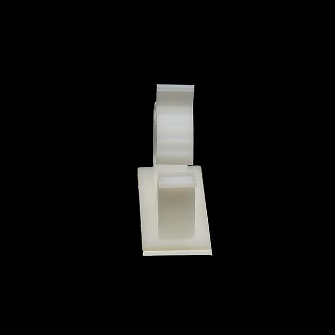 Adjustable Cable Clips Self-Adhesive Wire Holder Cable Organizer Adhesive Wire Clamps, White, 25 Pack