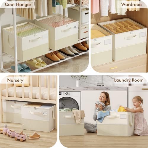 Plus Size 2 Pack Shoe Organizer for Closet, Foldable Shoe Storage Box