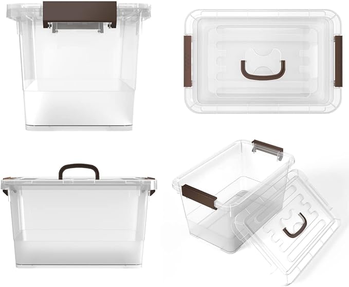 6-Pack Clear 7 Quart Storage Latch Box/Bins