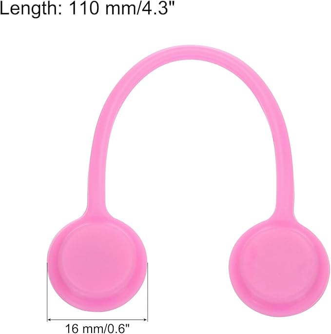 MECCANIXITY Magnetic Cable Clips 4.3 Inch x 0.6 Inch Rose Red Magnetic Cord Organizer Cable Ties Reusable Twist Ties for Home, Kitchen, Office, 10 Pcs