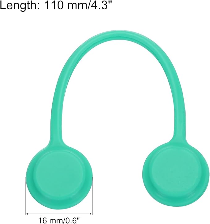 MECCANIXITY Magnetic Cable Clips 4.3 Inch x 0.6 Inch Light Blue Magnetic Cord Organizer Cable Ties Reusable Twist Ties for Home, Kitchen, Office, 10 Pcs