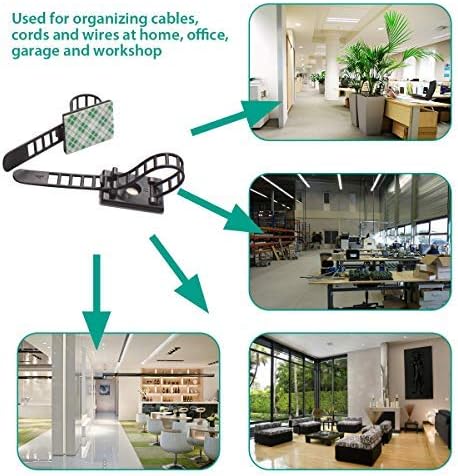 50 Pieces Cable Management Desk Wire Organizer Cable Ties Zip Ties Adhesive Cord