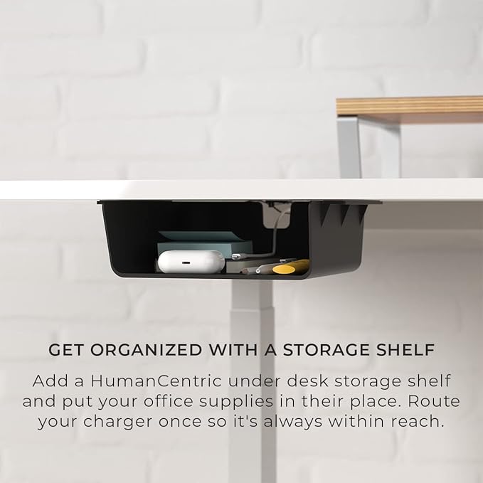 Under Desk Storage Shelf, Drawer Organizer for Office, Workstations, 2 Pack