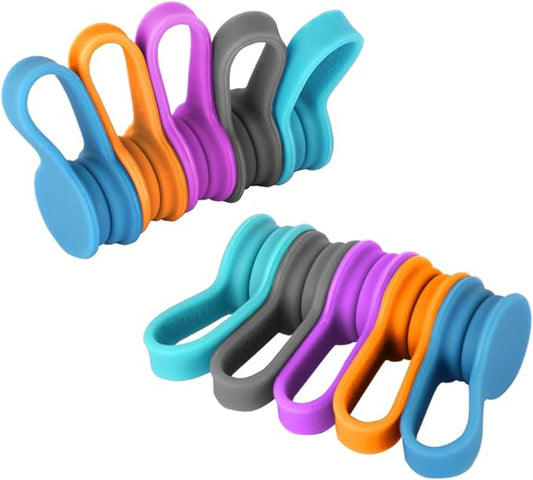 Magnetic Cable Ties 10-Pack 5 Colors