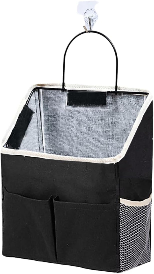 Wall Hanging Storage Bag, Wall Hanging Organizer Bags with Pockets, Black 1