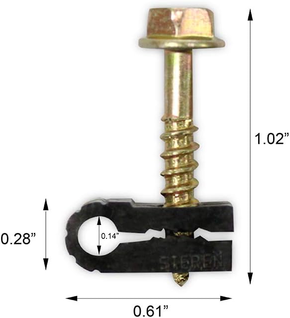 Coaxial Cable Clips, Cable Holder, Black, 100 Count - Mini Screw