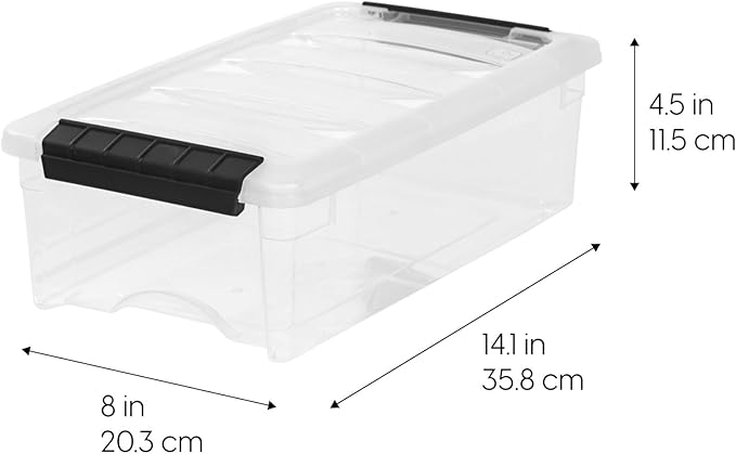 USA 6-Pack Storage Bins with Lids, 6 Quart
