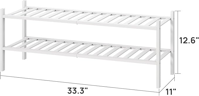 Long Shoe Rack for Entryway, Shoe Organizer for Hallway Closet