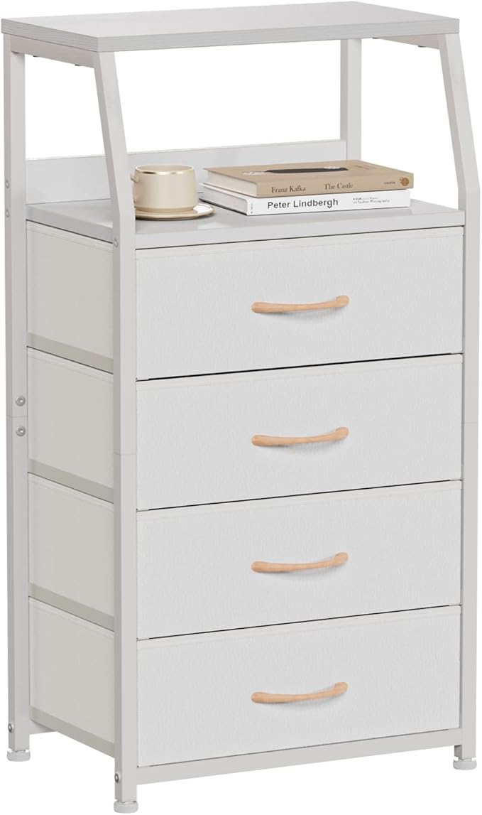 Tall 4 Drawers Dresser, Vertical Storage Tower for Bedroom, Hallway, Entryway