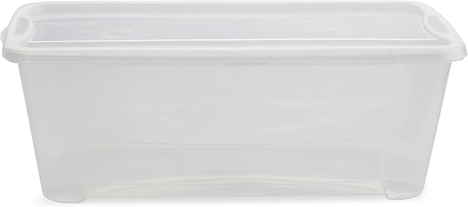 Life Story 10-Pack Plastic Storage Box, Stackable Shoe Organizer Tote Containers