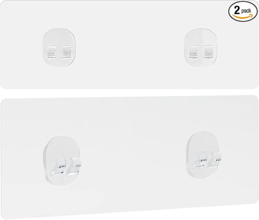 2 Packs Strong Sticky Waterproof Heavy-duty Wall Adhesives Nail Free Transparent