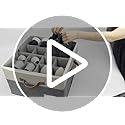 2 Pack Shoe Organizer for Closet Foldable Storage Box with Clear Cover