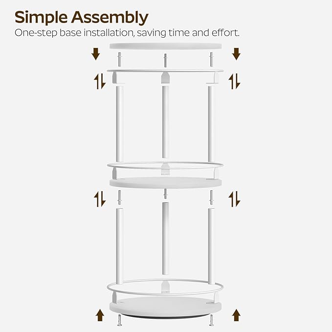 Lazy Susan Organizer, Rotating Spice Rack, 3 Tier Spice Turntable Organizer