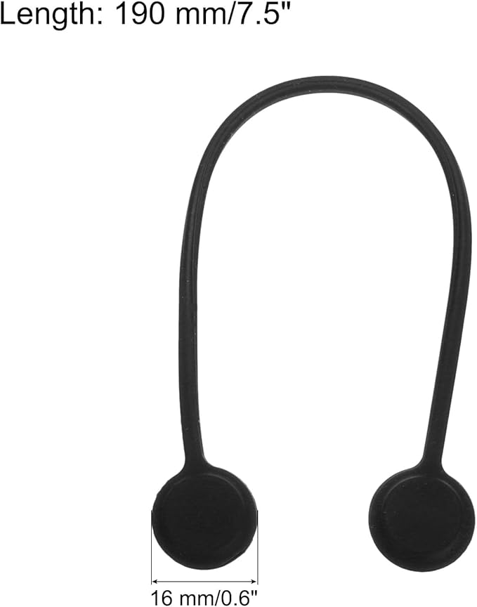 Magnetic Cable Clips 7.5 Inch x 0.6 Inch Black Magnetic Cord Organizer Cable