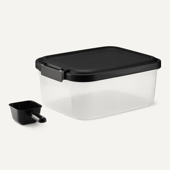 Amazon Basics Pet Food Storage Container, BPA-Free, Detachable Scoop, Secure Seal, 10lbs