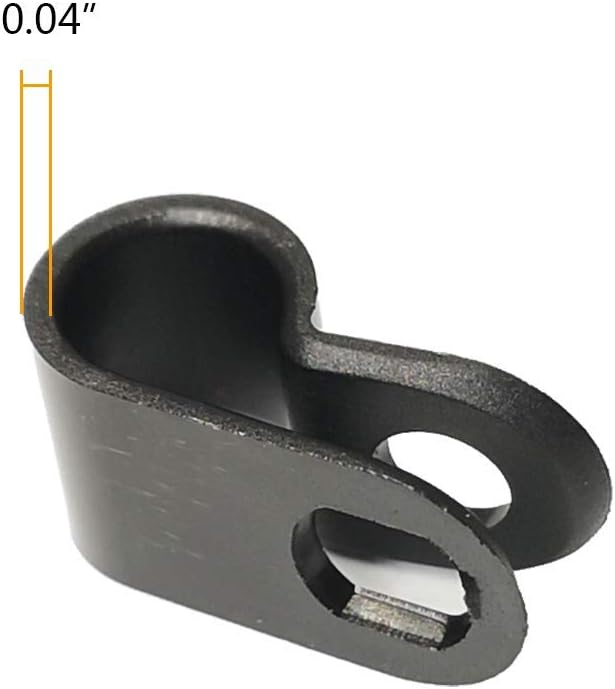 Cable Clamp R-Type Cable Clip Wire Clamp 1/4-inch Nylon Screw Mounting Cord Fastener Clips with Screws for Wire Management - 50 Pcs Cable Clamps + 50 Pcs Screws