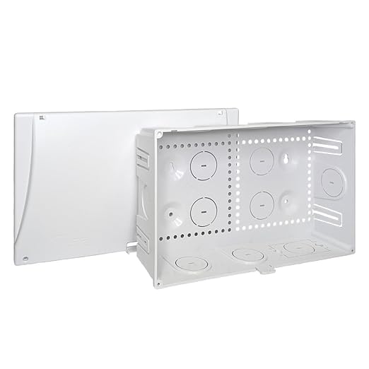 9” Plastic Structured Wiring Enclosure, Media Enclosure with Cover
