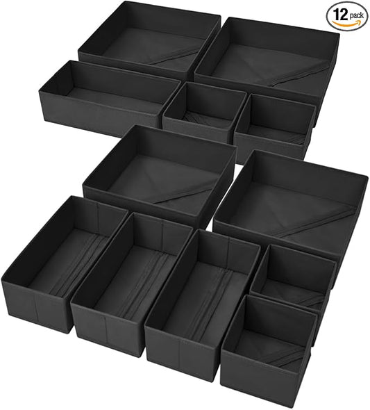Clothes Drawer Organizer, 12 Packs