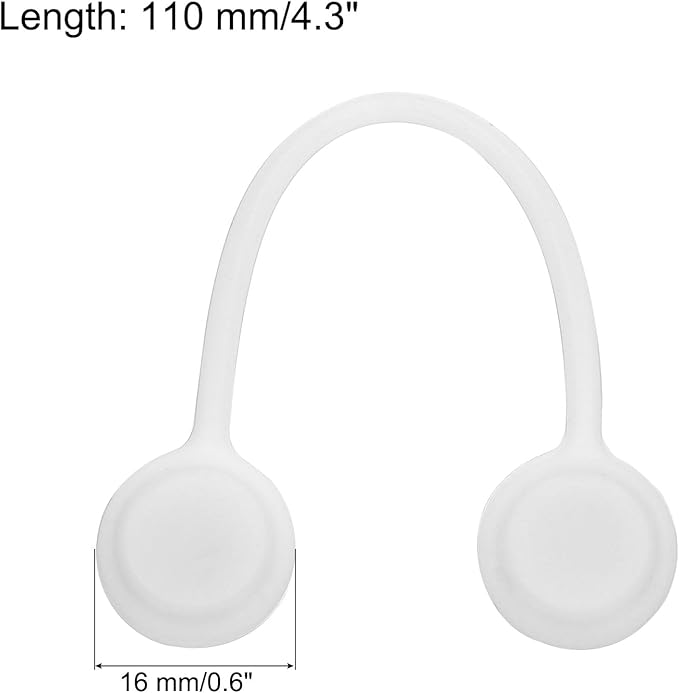 MECCANIXITY Magnetic Cable Clips 4.3 Inch x 0.6 Inch White Magnetic Cord Organizer Cable Ties Reusable Twist Ties for Home, Kitchen, Office, 10 Pcs