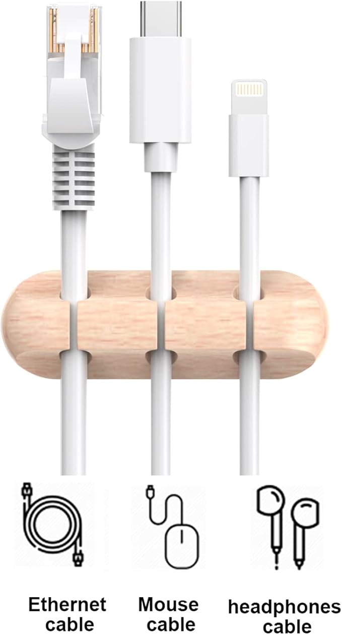 Cable Holder Clips, Wood Grain