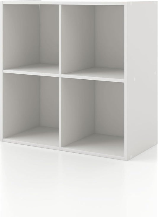 Homes, Inside + Out Apexa 4-Cube Storage Organizer Shelves, White