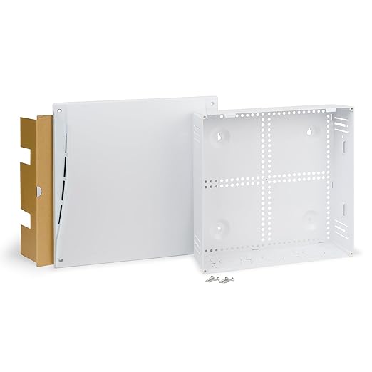 14” Plastic Structured Wiring Enclosure, Media Enclosure with Cable Wall Cover