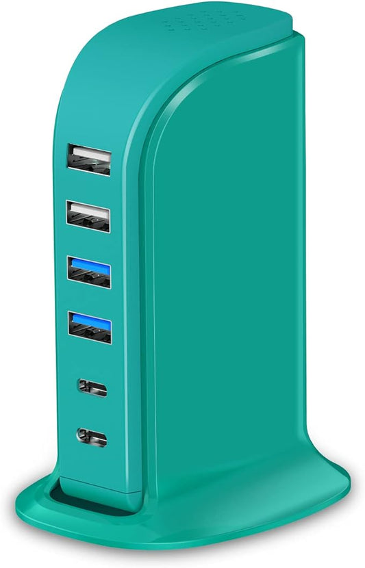 USB Charger Block Upoy, Charging Station for Multiple Devices Apple