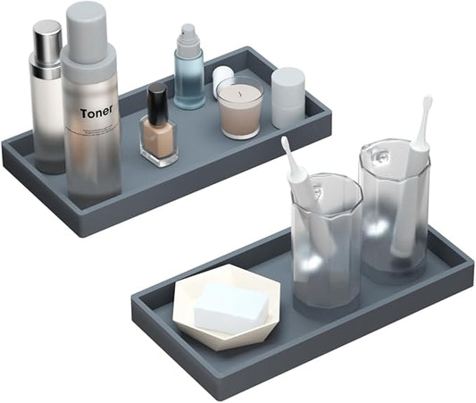 Bathroom Vanity Tray 7.8 in, Gray