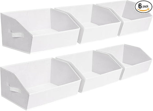 Fabric Bins for Organization, Trapezoid Storage Cubes, Large Baskets for Storage