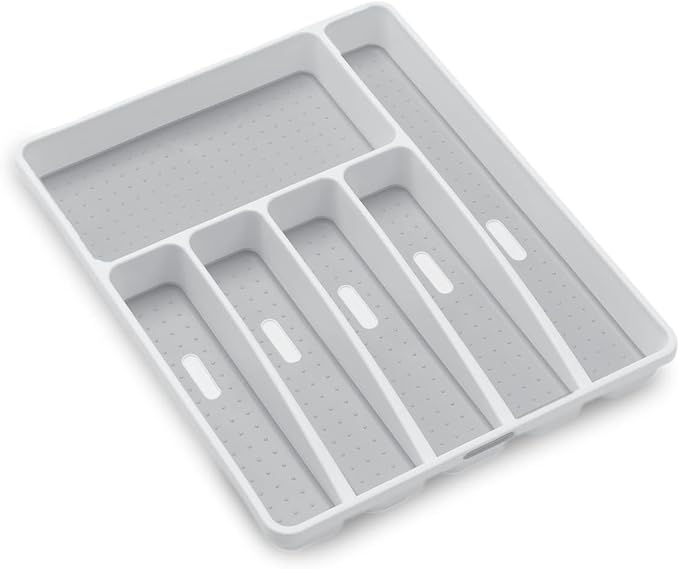 Madesmart Classic Large Silverware Tray, White, CLASSIC COLLECTION, BPA-Free