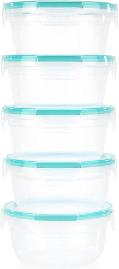 Plastic Total Solutions (5-Pack, 3.8 Cup) Food Storage Containers Set