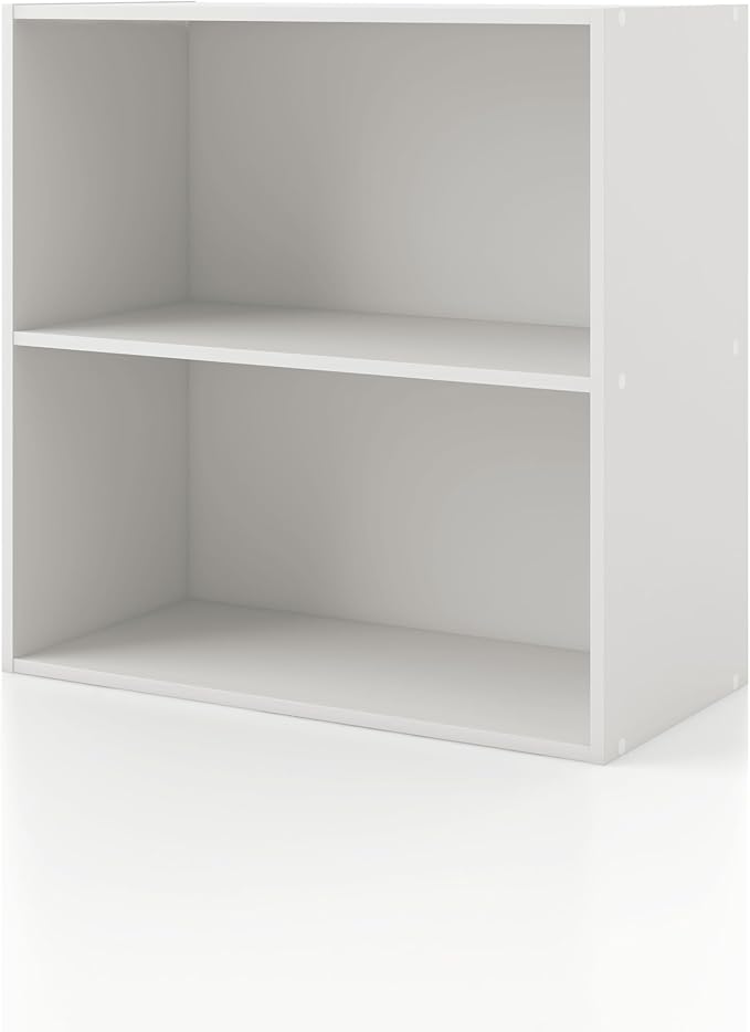 Homes, Inside + Out Apexa 2-Tier Cube Storage Organizer Shelves, White