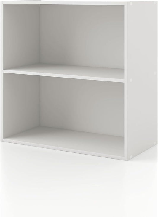 Homes, Inside + Out Apexa 2-Tier Cube Storage Organizer Shelves, White