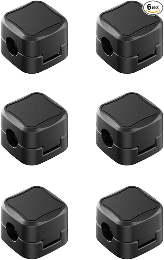 6 Pack Cord Organizer Holder, Black