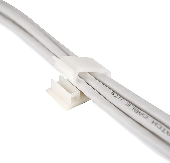 Cable Clips White with 3M Adhesive