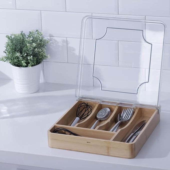 Kitchen Drawer Organizer, 13 Inch Silverware Utensil Tray Holder