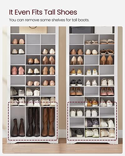 Tall Shoe Storage Cabinet, 10‑Tier, Holds Up to 30 Pairs of Shoes
