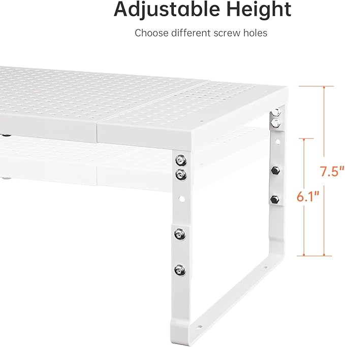 Cabinet Shelf, 3Packs/White,Large