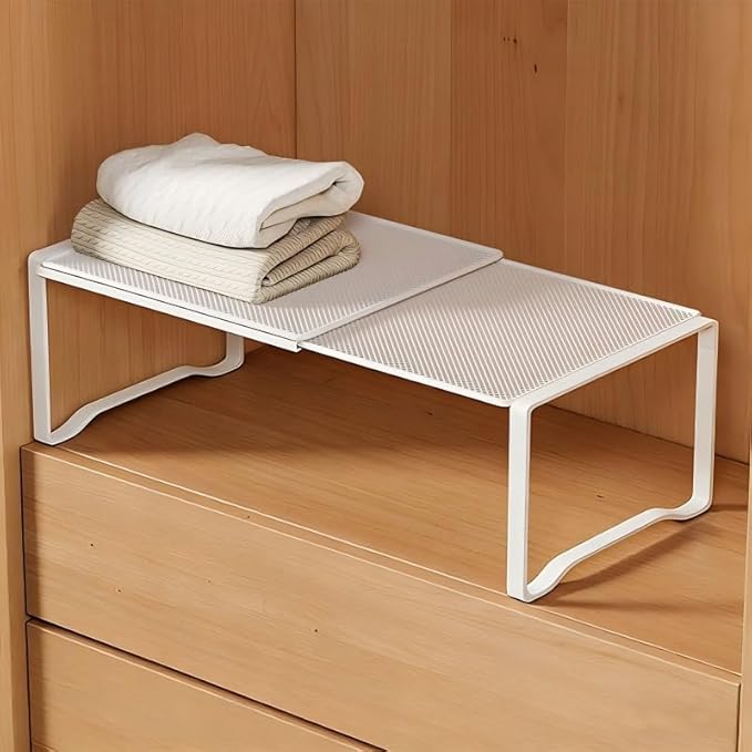 Extendable Dense Mesh Metal Shelf, 1 Piece, White