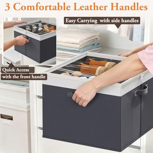 Shoe Organizer for Closet - 2 Packs Hold up to 32 Pairs, Gray