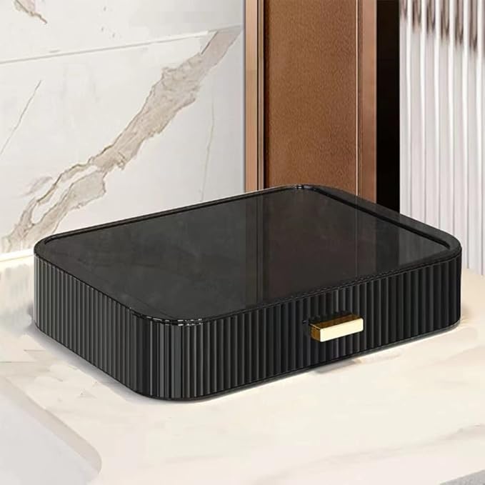 Stackable Cosmetics Organizer Drawers, Nail Care-Black
