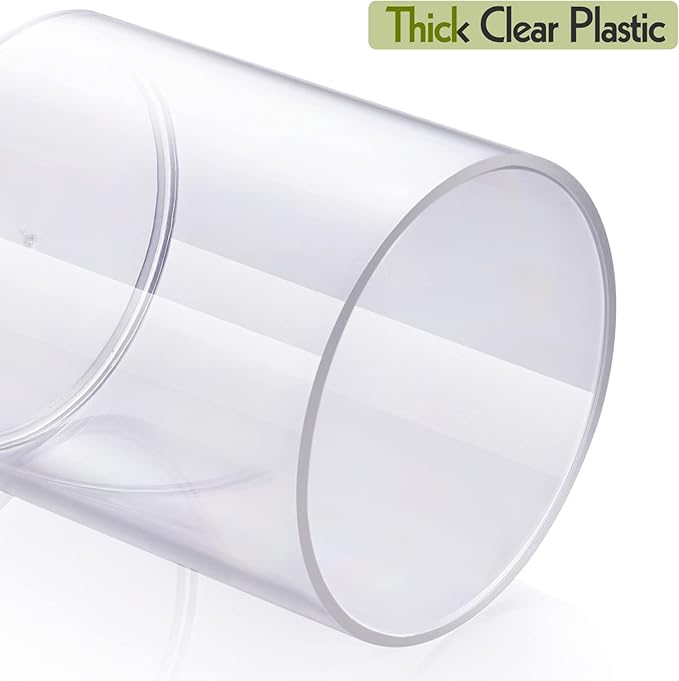 8 Pack Acrylic Qtip Holder Dispenser with Lids & Labels, Cotton Swab, Ball