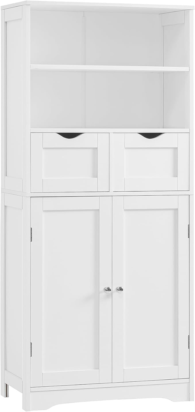 Tall Bathroom Cabinet, Storage Cabinet with Adjustable Shelves