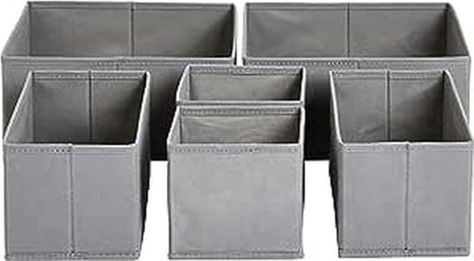 Amazon Basics Collapsible Cloth Drawer Organizer Boxes for Socks