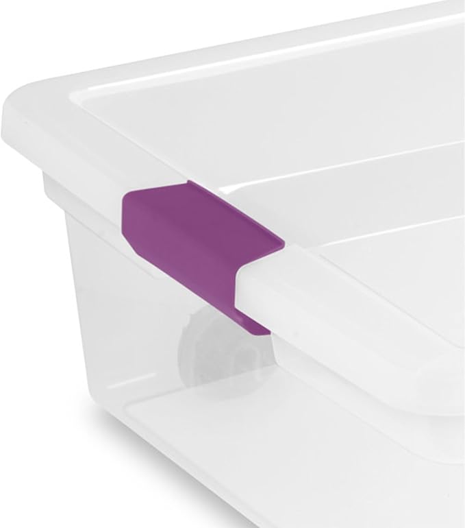 Sterilite 4-Pack 60 Quart ClearView Latch Box, Wheeled Organizer Bins with Latching Lids - Clear Plastic Organization Containers for Closet, Bedroom, Shelving Units and Everyday Home Storage