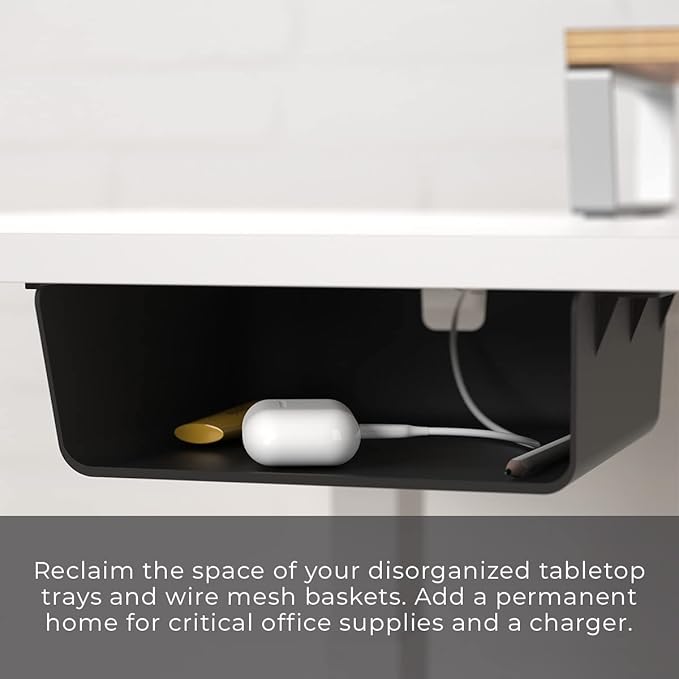 Under Desk Storage Shelf, Drawer Organizer for Office, Workstations, Tables